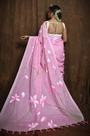 Pink Cotton Saree